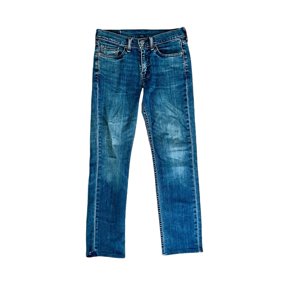 Levi Strauss Jeans Straight Leg Stretch Faded Medium Wash Denim Pants EUC 29X30